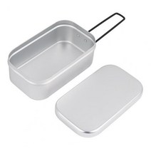 800ml 도시락 상자 아노다이징 접이식 핸들 내열 알루미늄 캠핑 컨테이너 스팀 랙 야외 공급, [01] B