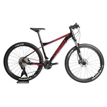 아메리칸이글 시마노 풀데오레 30단 알루미늄 MTB 자전거, 15인치, 블랙/레드