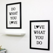 pg037 일에대한명언 투명액자.꾸밈, 화이트／A타입