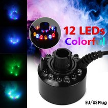 포그 스모그 머신 연기발생기 미스트 메이커 연기 안개 기계 색상 변경 파티 소품 12LED 홈 장식, EU 플러그, 01 EU 플러그