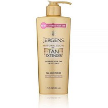 Jergens 저겐스 내추럴 글로우 탠 익스텐더 데일리 모이스처라이저 212.6g(7.5온스) 325788, 7.5 Fl Oz (Pack of 1)