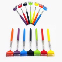 도매창고 5단 칼라 스테인레스 컬러 안테나 등긁개 미니 5단 등긁개 스텐 접이식 길이조절 효자손, 효자손-칼라형, -레드