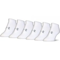 Under Armour 여성용 에센셜 노쇼 라이너 양말 (6쌍) [관부가세 포함] 709019, Medium