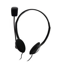 고감도 마이크 헤드셋 방송 디스코드 가벼운 착용감 스테레오 헤드폰 3.5mm 블랙, 헤드셋 IC_442