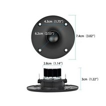 스피커 pc 사운드 블루투스 게이밍 1Pcs 52MM 오디오 휴대용 6 옴 30W 돔 실크 필름 Tweeter 알루미늄 방열기를 가진 ABS 고음 확성기, [01] 1PCS