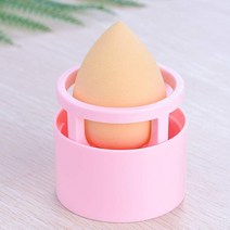 메이크업 스폰지 블렌더 홀더 여행용 휴대용 케이스 스폰지 건조 랙 스탠드 홀더 계란 파우더 퍼프 건조 선반 귀여움 (스펀지 미포함) Bird&Fish, Pink