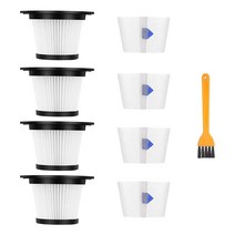 MOOSOO K17 무선 진공 청소기에 적합 교체 HEPA 필터 4 팩 (4 HEPA 필터 4 개 필터), 보여진 바와 같이, 하나