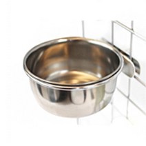 철조망 고정형 스텐 강아지 식기 30oz 반려묘밥그릇 스테인레스, 1개