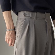 MSP 벨트 포인트 세미 와이드 슬랙스
