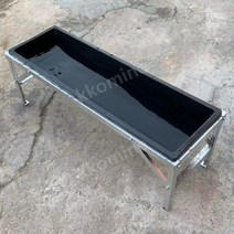 염소먹이통 염소 식수 송아지 가축 사료통, 1미터 검은  + 선반