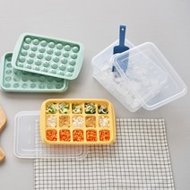 이지앤프리 아이스 쏙 5호 얼음 트레이 35구 175g + 15구 300g + 보관용기 1.9L + 스쿱 세트, 민트(35구), 옐로우(15구), 블루(스쿱)