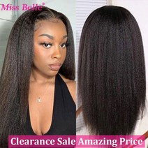 kinky straight wig lace front human hair wigs glueless lace frontal wigs 30 inch brazilian yaki stra, 26인치, 180 밀도