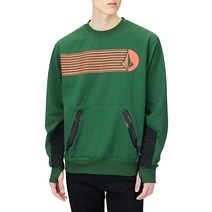 Volcom 남성용 Let It Storm 크루 라이딩 스노우보드 플리스 스웨트셔츠 밀리터리 S3