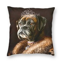 강아지마약방석 개모차 무중력 쿠션럭셔리 Pug 개 초상화 쿠션 커버 소파 폴리 에스터 리갈 애완 동물 빈티, 06 6_01 40x40cm 16x16in