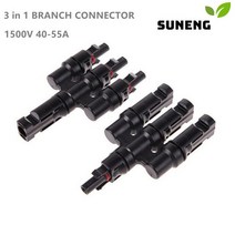 태양광 PV 커넥터 병렬 연결 전기 패널 케이블 2T 3T 4T 5T 6T 브랜치 30A 1000V, 02 3 TO 1_01 라인 커넥터