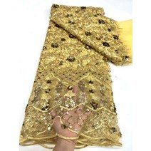 인도원단 아프리카 레이스 원단 웨딩 YYZ82 최신 블랙 인도 사리 튤 스팽글, 02 1_01 5 야드_01 5 码