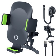 갤럭시z플립4차량거치대 z폴더 갤럭시 차량충전기 z플립3 차량용 무선충전기 호환 듀얼 코일 무선 자동차 충전기 홀더 cell phone mount smart sensor qi, c32