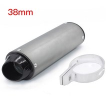 오토바이 28mm 38mm 범용 배기 머플러 파이프 모토 크로스 125cc 150cc 160cc 혼다 야마하 가와사키 ATV, Gray 38mm