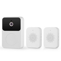 무선도어 현관초인종 스마트초인종 kerui 무선 초인종 카메라 와이파이 보안 보호 도어 벨 비디오 인터콤 시스템 가정용 음성 변경 모니터 도어 폰, 키트 2