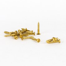 황동 신주 일자나사 (2.5X16mm) Brass 일자피스, 20개입