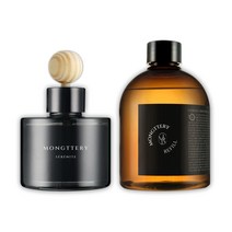 몽때리 차량용 방향제 대용량 리필세트 자동차 디퓨저 120ml+300ml, 라이브러리, 선택없음