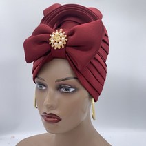 키코이 캉가 여자 나비 넥Turban 모자 패션 아프리카 Headtie 나이지리아 결혼식 Gele 이슬람교 Headscarf 보닛 여성 머리 포장, [08] 8
