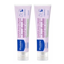 Mustela 무스텔라 기저귀 크림 래쉬크림 3.8oz(108g) 2팩 Diaper Rash Cream 1 2 3 Prevents and Protects, 2개