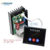 AC 220V 6KW 6000W 스마트 LCD 디지털 디스플레이 SCR 전압 조정기 속도 제어 조광기 온도 조절기 사이리, 04 Basic button