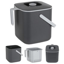 SOW 냄새없는 가벼운 음식물 쓰레기통 그레이, 3L