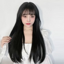 뿌이뿌이가발 러브미 생머리 피스 붙임머리 부분가발 똑딱이 여자 긴머리, 자연블랙, 1세트