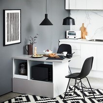 한샘 키친온 아일랜드 식탁_높이74cm 2종/택1, 그레이(B)