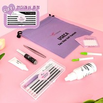 [언더래쉬 증정] A형 인조 부분 가닥 속눈썹 붙이기 눈시림NO 내 속눈썹 빠짐NO 자극없이 편하게 유지 새로운 셀프 속눈썹연장 세트 재료 미브린 유스카 투스텝 8종 풀키트, JC와 C의 중간컬, 13