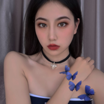 연예인 핑크 천연석 진주 포인트 연인 선물용 고급스런 패션 천연석 진주 목걸이