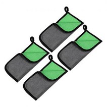 세차용품 X AUTOHAUX 4피스 극세사 자동차 건조 타월 25cm x 25cm(9.8 9.8인치) 엑스트라 라지 클리닝, one option, one option