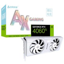 AX GeForce 그래픽 카드 8G 128 비트 GDDR6 슈가 야 게이밍 비디오 NVIDIA 인텔 데스크탑 GPU RTX 4060Ti X2W