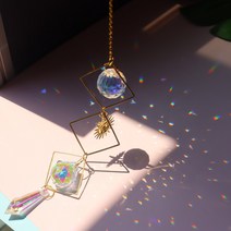 스테인드글라스 썬캐처 봄 드림캐처 선물 인테리어 창문 아크릴 DIY 모빌, U