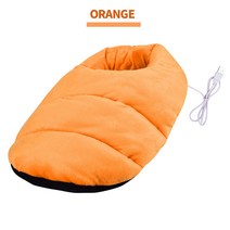 풋워머 발전기장판 USB온열 Winter Foot Warmer USB Electric Heating Warm Shoes Feet Slipper for Indoor Home Trav, A, Orange yellow
