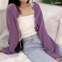 엘케이트 여자 가디건 LBLT050 니트 크롭 볼레로 아우터