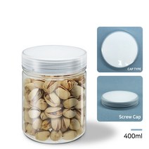 MIR 팜스원형(WIDE캡)_400ml 밀폐용기 플라스틱공병 저장병, 400ml/와이드캡_화이트, 1개