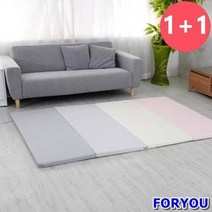 ForU276 놀이방 폴더매트 플러스 총 고급매트 2개 유아매트 거실바닥매트, 샤베트