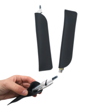 고급 가죽 블랙 펜 케이스 만년필 파우치 얇은 필통