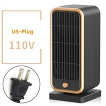 전기벽난로 미니 온풍기 히터 portabe lheating 팬 수직 흔들리는 머리 전기, 미국 플러그