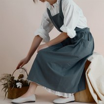 앞치마원피스튤립 모던심플 카페앞치마 생활방수 공방 화방앞치마, 핑크