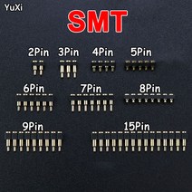 YUXI 1pcs SMT 포고 핀 커넥터 Pogopin 배터리 스프링로드 접촉 테스트 프로브 전원 충전 헤더 2.54 그리드, 06 7Pin High-7mm
