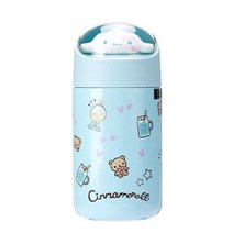 중국 MINISO 산리오 헬로우키티 캐릭터 미니 보온병 보냉병 텀블러 차량용, 블루-시나모롤