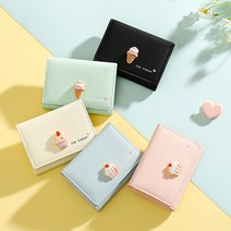 아이스크림 반지갑 10대 여성 학생지갑 미니지갑 졸업 입학 생일선물