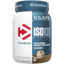 Dymatize Nutrition ISO100 가수분해 100% 분리 유청 단백질 쿠키 크림 1.3파운드 / 20인분