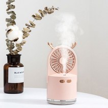 가습기 무드등 기능이 한번에 예쁜 인테리어 선풍기, 록담컴퍼니 그린