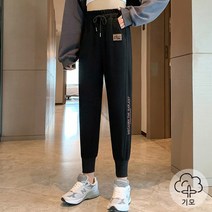 [오늘발송] 스타일아유 아유 여성 따뜻한 밍크 기모 자수 조커팬츠 밴딩 트레이닝 밴딩바지 겨울