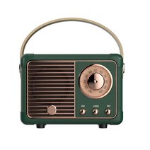 클래식라디오 빈티지 탁상용 소형 효도 미니 레트로 BT 스피커 빈티지 FM 라디오 구식 클래식 스타일 무, 01 Green, 01 green